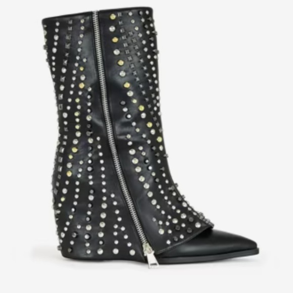 Studded Black Boots Azalea Wang - Picture 4 of 5
